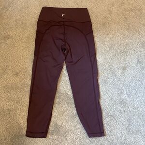 Zyia Active - Wine Pocket Brillant Hi-Rise Legging- Size 4